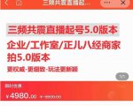 直播运营小韦最新课程，三频共震直播起号5.0版本更细致，玩法更新颖-沐风资源库