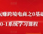 朱哥·玩赚跨境电商之0基础课程，0-1系统学习课程-沐风资源库