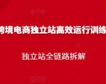 跨境电商独立站高效运行训练营，独立站全链路拆解-沐风资源库