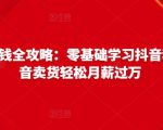 抖音电商赚钱全攻略：零基础学习抖音种草，靠抖音卖货轻松月薪过万-沐风资源库
