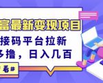 东方财富最新变现项目，利用接码平台拉新，多号多撸，日入几百无压力-沐风资源库