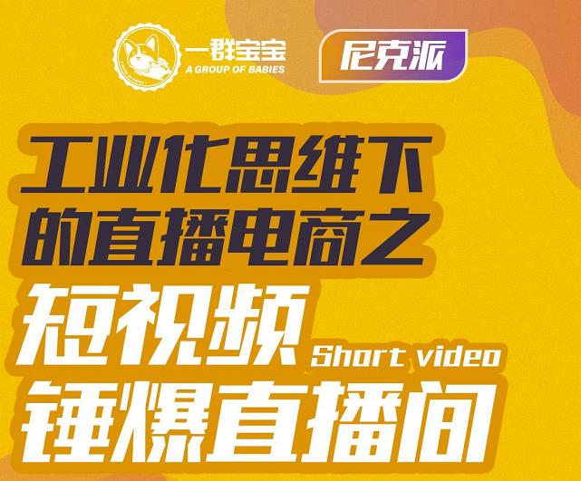 尼克派·工业化思维下的直播电商之短视频锤爆直播间，听话照做执行爆单-沐风资源库