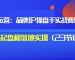 秒懂代运营：品牌IP操盘手实战赚钱，0-1起盘和落地实操（23节课程）价值199-沐风资源库