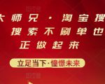 电商大师兄·淘宝搜索新玩法，搜索不刷单也能真正做起来-沐风资源库