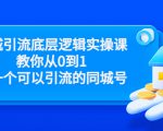 同城引流底层逻辑实操课，教你从0到1做一个可以引流的同城号（价值4980）-沐风资源库