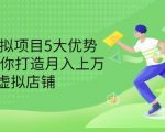 拆解虚拟项目5大优势，0基础教你打造月入上万虚拟店铺（无水印）-沐风资源库
