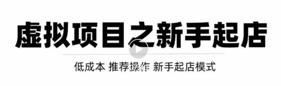 虚拟项目快速起店模式，0成本打造月入几万虚拟店铺！-沐风资源库