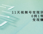 11天视频号变现训练营，从0到1打造变现赚钱系统（价值398元）-沐风资源库