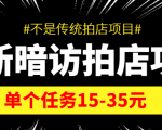 最新暗访拍店信息差项目，单个任务15-35元（不是传统拍店项目）-沐风资源库