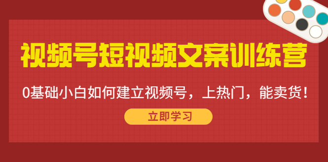 视频号短视频文案训练营：0基础小白如何建立视频号，上热门，能卖货！-沐风资源库