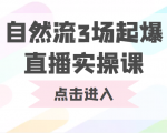 自然流3场起爆直播实操课 双标签交互拉号实战系统课-沐风资源库