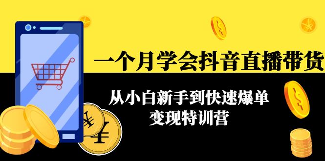 一个月学会抖音直播带货：从小白新手到快速爆单变现特训营(63节课)-沐风资源库