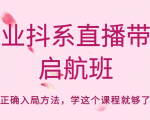 企业抖系直播带货启航班，正确入局方法，学这个课程就够了-沐风资源库
