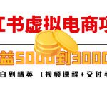 小红书虚拟电商项目：从小白到精英 月收益5000到30000 (视频课程+交付手册)-沐风资源库