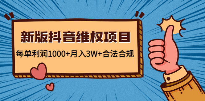 新版抖音维全项目：每单利润1000+月入3W+合法合规-沐风资源库