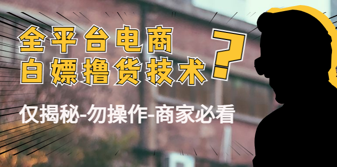外面收费2980的全平台电商白嫖撸货技术（仅揭秘勿操作-商家防范必看）-沐风资源库
