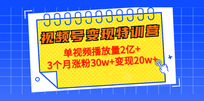 21天视频号变现特训营：单视频播放量2亿+3个月涨粉30w+变现20w+（第14期）-沐风资源库