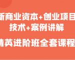 新商业资本+创业项目，技术+案例讲解，精英进阶班全套课程-沐风资源库