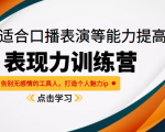 《表现力训练营》适合口播表演等能力提高，告别无感情的工具人，打造个人魅力ip-沐风资源库
