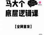 马大个·底层逻辑课，51节底层逻辑智慧课-价值1980元-沐风资源库