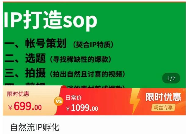 瑶瑶·自然流IP孵化，系统掌握IP孵化全流程，也能学到选题，剪辑，账号运营经验-沐风资源库