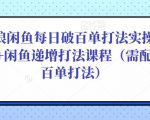 后浪闲鱼每日破百单打法实操课程+闲鱼递增打法课程（需配合百单打法）-沐风资源库