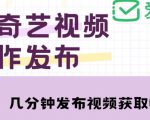 爱奇艺号视频发布，每天只需花几分钟即可发布视频，简单操作收入过万【教程+涨粉攻略】-沐风资源库