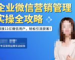 企业微信营销管理实操全攻略，链接11亿微信用户，轻松引流获客！-沐风资源库