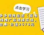 小乔·拼多多视频起店（蓝海项目），纯推广起链接实战，多玩法合集-价值2678元-沐风资源库