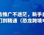 亚马逊广告推广不迷茫，新手卖家产品运营入门到精通（恐龙跨境电商）-沐风资源库