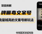 2023抖音快手毒文案新玩法，牌匾文案号，起号快易变现-沐风资源库