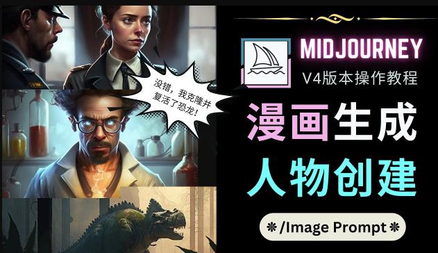 Midjourney V4版本操作教程：2个简单参数，完成漫画生成，人物创建-沐风资源库