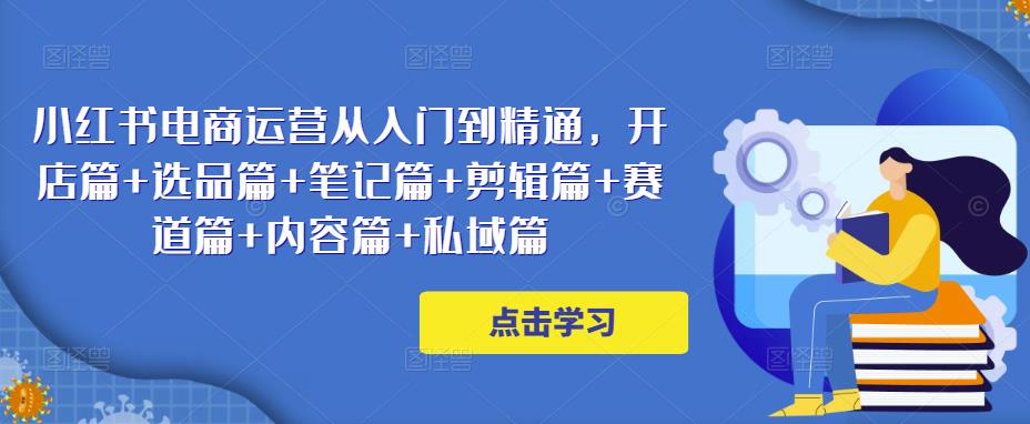 小红书电商运营从入门到精通，开店篇+选品篇+笔记篇+剪辑篇+赛道篇+内容篇+私域篇-沐风资源库