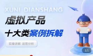 虚拟产品项目拆解课，十大类案例拆解分析运营玩法-沐风资源库