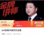 从0到高手做京东运营，从基础到高级，带你玩转京东电商平台-沐风资源库