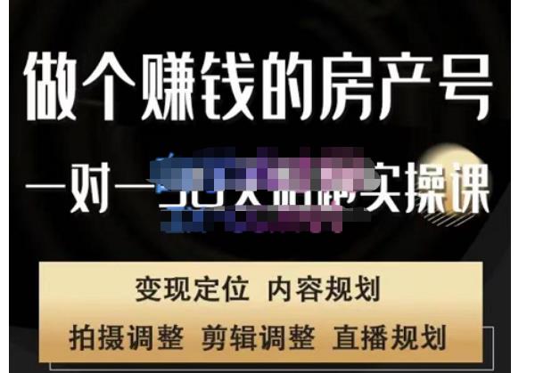 刘广标·同城房产号线上陪跑课，拍摄、剪辑、写文案、直播，做一个具有潜力价值的房产号-沐风资源库