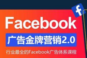 Facebook广告营销体系化教程，Facebook广告金牌营销2.0，行业最全的Facebook广告体系课程-沐风资源库