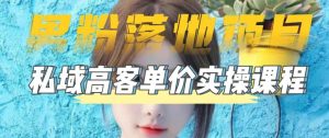 【男粉落地项目】零基础玩转男粉短视频转私域日产500+，2023男粉高客单价实操教程-沐风资源库