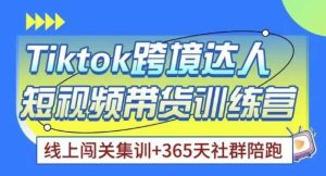 Tiktok海外精选联盟短视频带货百单训练营，带你快速成为Tiktok带货达人-沐风资源库