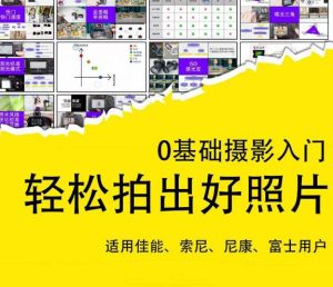 0基础摄影入门,轻松拍出好照片(适用佳能、索尼、尼康、富士用户)-沐风资源库