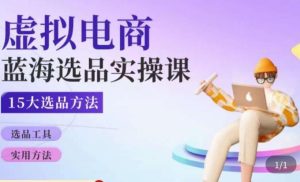 虚拟电商蓝海选品课，淘系15大选品实用方法-沐风资源库