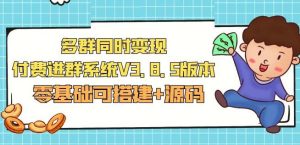 市面卖1288的最新多群同时变现付费进群系统V3.8.5版本(零基础可搭建+源码)-沐风资源库