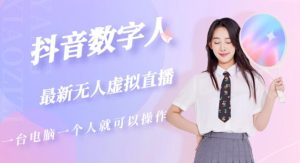 抖音数字人虚拟无人直播间打造（外面收费6000）-沐风资源库