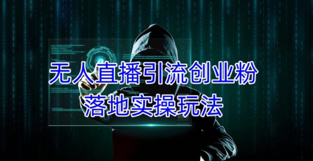 外面收费3980的无人直播引流创业粉落地实操玩法，单日引100+精准创业粉-沐风资源库