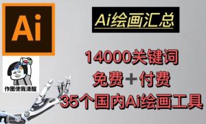 AI绘画汇总14000关键词+35个国内AI绘画工具(兔费+付费)头像壁纸不用愁-沐风资源库