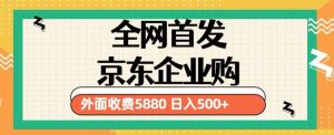 3月最新京东企业购教程，小白可做单人日利润500+撸货项目（仅揭秘）-沐风资源库