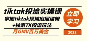 tiktok投流实操课：掌握tiktok投流底层逻辑+独家TK投流玩法月GMV百万美金-沐风资源库