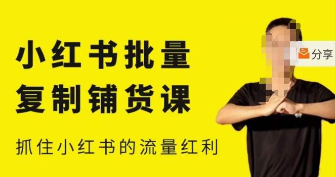 张宾·小红书批量复制铺货课，小红书0-1快速起号变现玩法，抓住小红书的流量红利（更新2023年3月）-沐风资源库