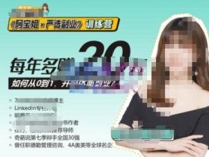 《阿宝姐×严选副业》训练营【Plus版】12期，帮助你找准适合自己的副业，开启斜杠人生-沐风资源库