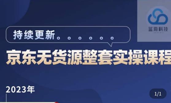 蓝七·2023京东店群整套实操视频教程，京东无货源整套操作流程大总结，减少信息差，有效做店发展-沐风资源库